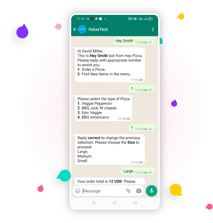 Powerful chatbots in ValueText - Salesforce messaging app for Salesforce SMS Integration