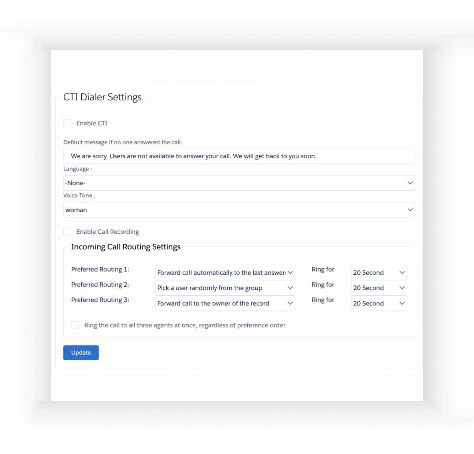 CTI integration with Salesforce